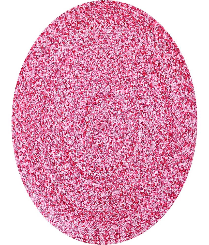 LADLI JEE Polyester Solid Round Table Mats ( 38 cm x 38 cm ) Pack of 1 - Pink view 2