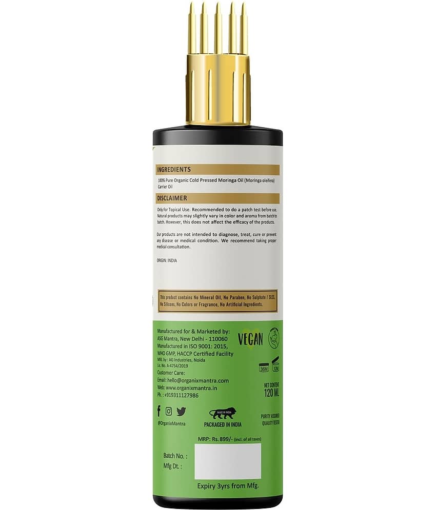 Organix Mantra Moringa Oil, 100% Pure, Natural & Cold Pressed Organic Oil, 120ML view 2