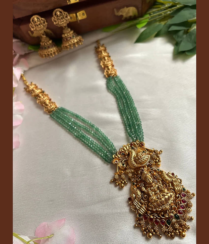 ROFARWORD Gold Brass Necklace Set ( Pack of 1 ) view 2