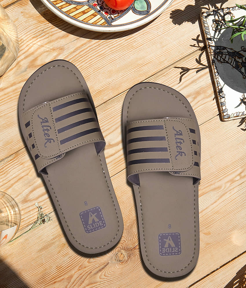 Altek Navy Blue Men's Slide Flip Flop view 2