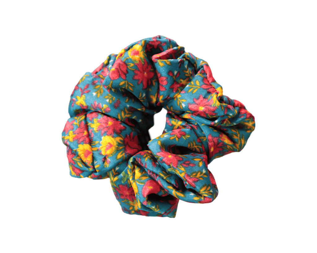 5-Pack of Handmade Silk Scrunchies in Assorted Colors view 2