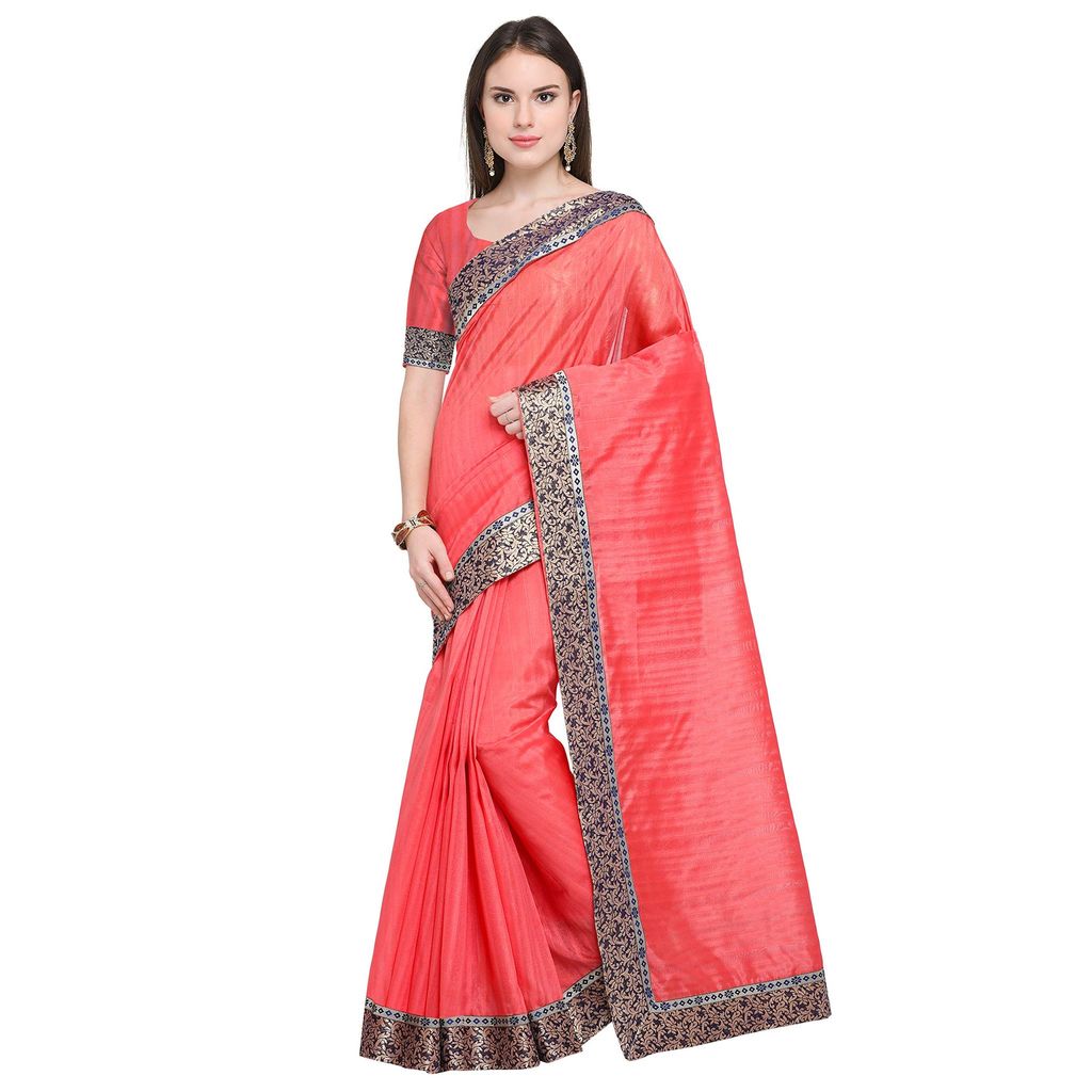 Florence Art Silk Saree with Blouse Piece (Pack of 2) view 2