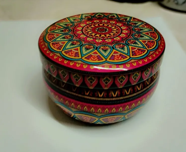 Mandala Design Candle Making Jar with Lid Decorative Candle Container 60 ml