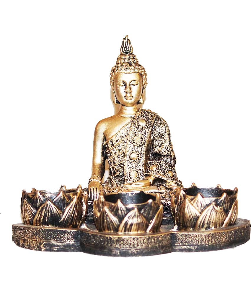 BECKON VENTURE Samadhi Buddha Showpiece 15 cm - Pack of 1 view 2