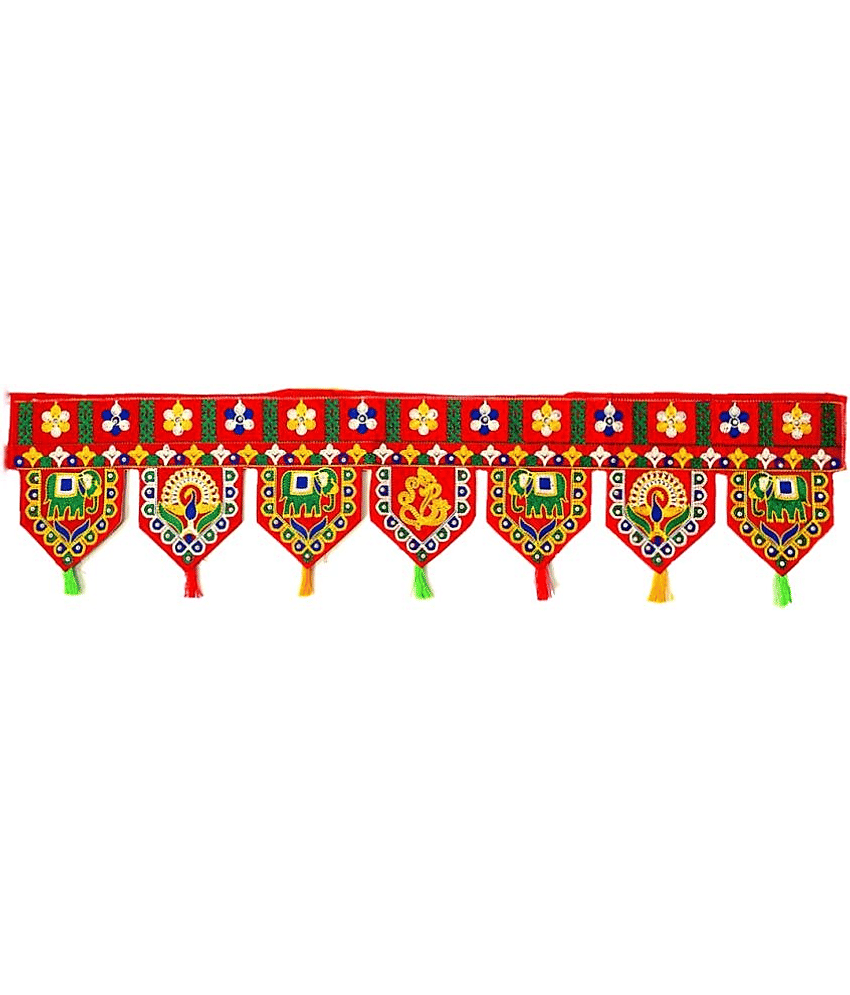 TORNORY Handmade Bandarwal Toran 3 ft Multi ( Pack of 3 ) view 2