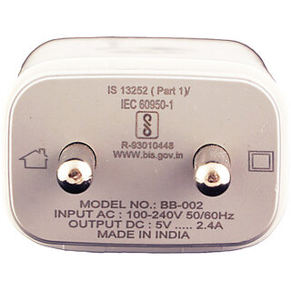 BLACKBEE BB002 5v / 2.4 Amp fast charger with Type C data transfer cable view 2