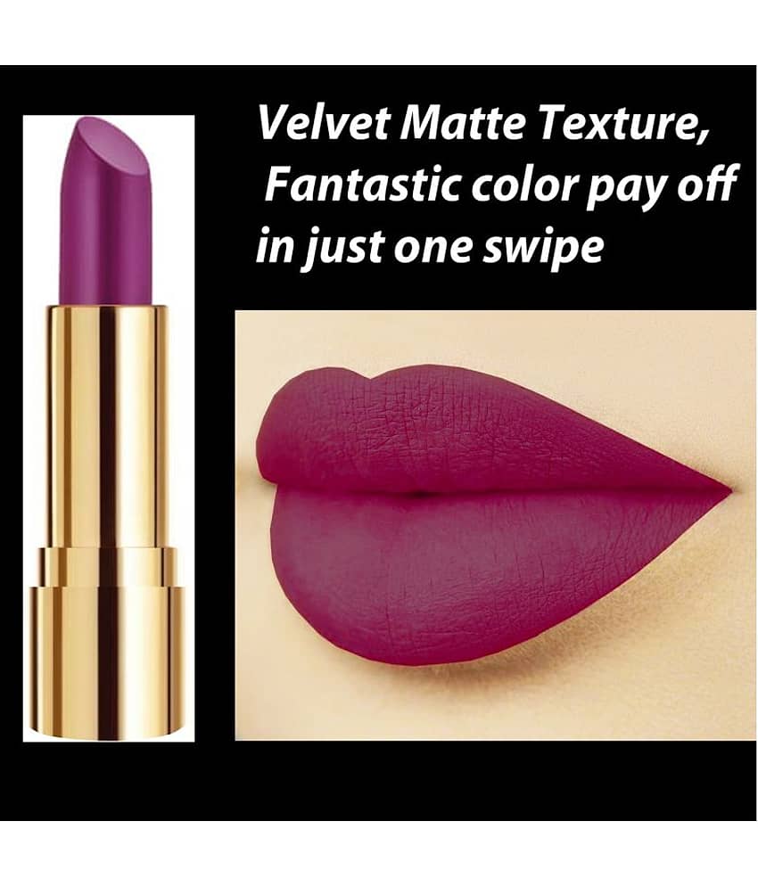Rythmx Professional Timeless 4 Colors Lipstick Purple,Pink,Orange, Maroon Pack of 4 16 g view 2