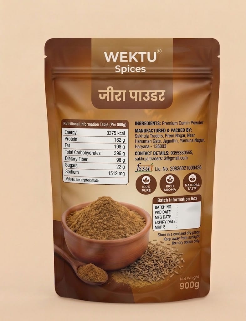 Wektu Spices Pure & Natural Cumin Powder (Jeera Powder). view 2
