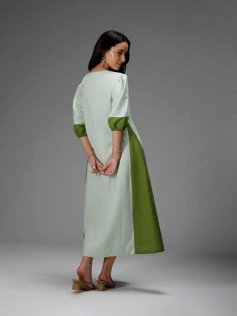 MEADOW - Soft Earthy Cotton Linen Dress view 2