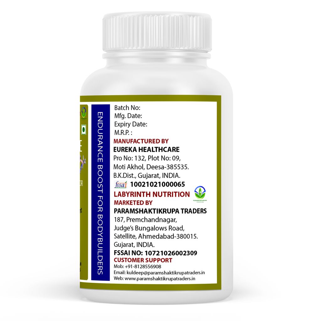 Labyrinth Nutrition L-Arginine 1000mg Pre-Workout for Bodybuilders, 60 Veg Capsules view 2