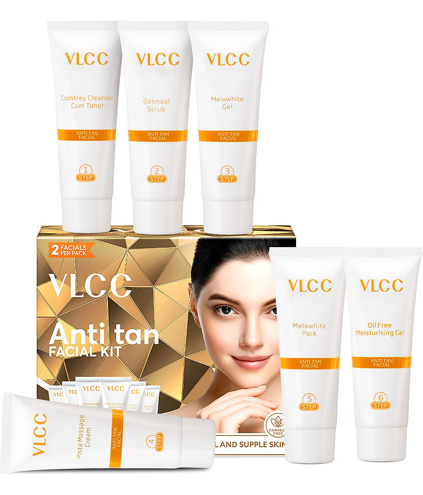 VLCC 1 VLCC Anti Tan Single Facial Kit 1 Time Use Facial Kit For All Skin Type Cucumber 60g ( Pack of 1 ) view 2