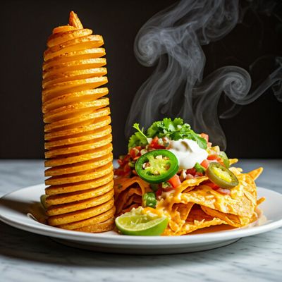 Crispy Potato Swirl + Mexican Spicy Crispy Nachos