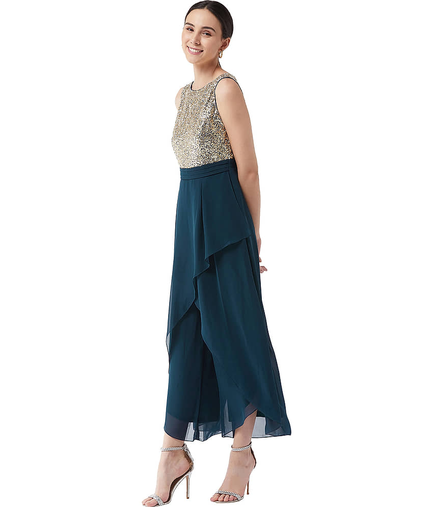 Miss Chase Blue Polyester Jumpsuit - view 2