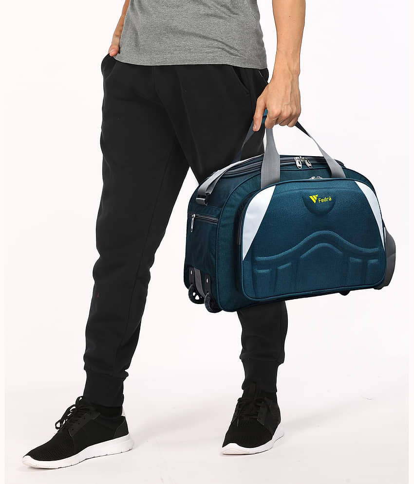 FEDRA - 40 Ltrs Green Polyester Duffle Bag view 2