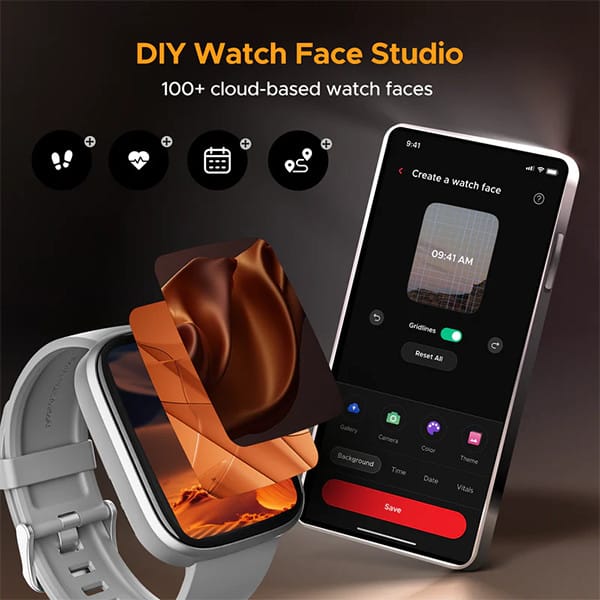 boAt Ultima Chronos with 1.96″ AMOLED Display Smartwatch view 2