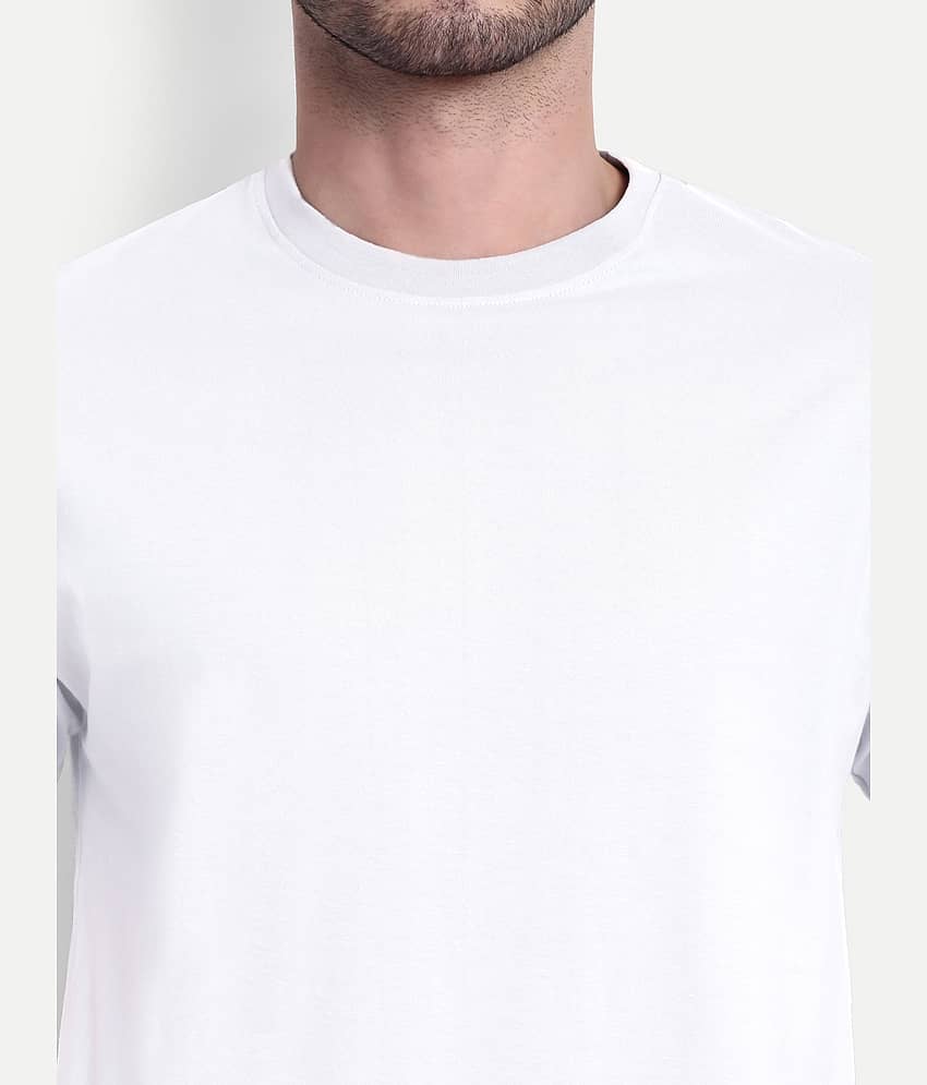 Inner Element Pack of 1 Cotton Regular Fit Men's T-Shirt ( White ) view 2