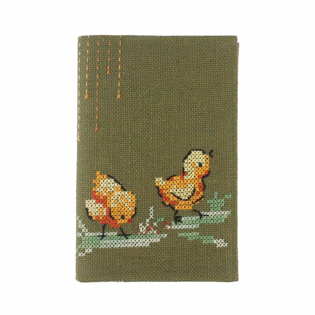 Tribes India Handmade Green Chicken Jute Spiral Diary Journal view 2