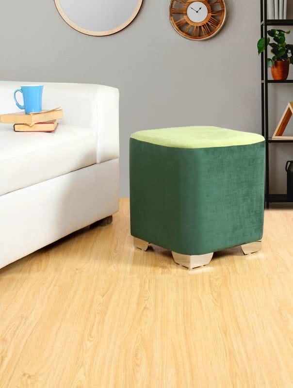 ShadowKart Ottoman Pouffes Sitting Stool for Living Room Furniture Wooden Footstools Puff Mudda Footrest Pouff for Office Home Decor, Combo view 2