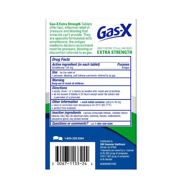 Gas X Antigas Extra Strength 125 mg 72 Softgels view 2
