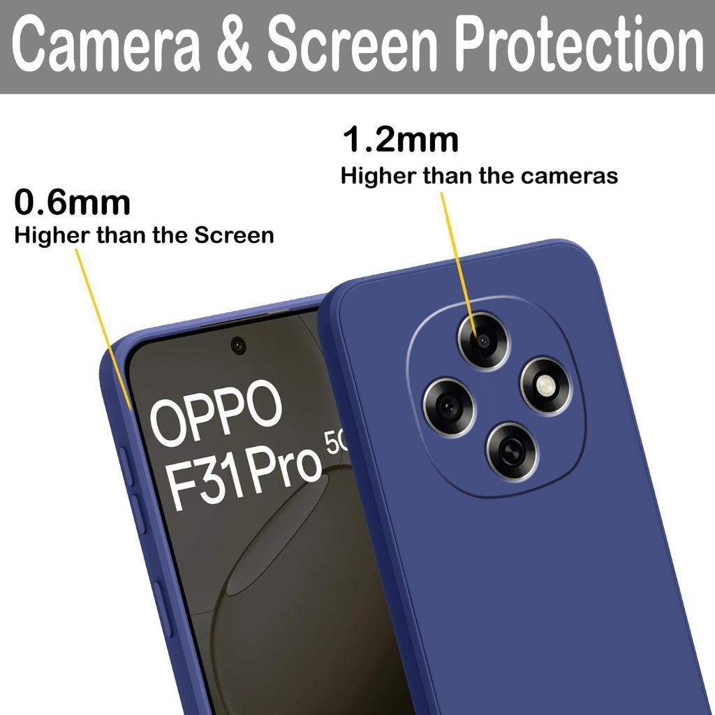 V3Deals Imported Protective Phone Case Compatible for Oppo F31 Pro 5G, Shockproof Design with Raised Camera and Screen Edges, Soft Flexible Silicon Material, Slim Fit with Non-Slip Matte Finish view 2