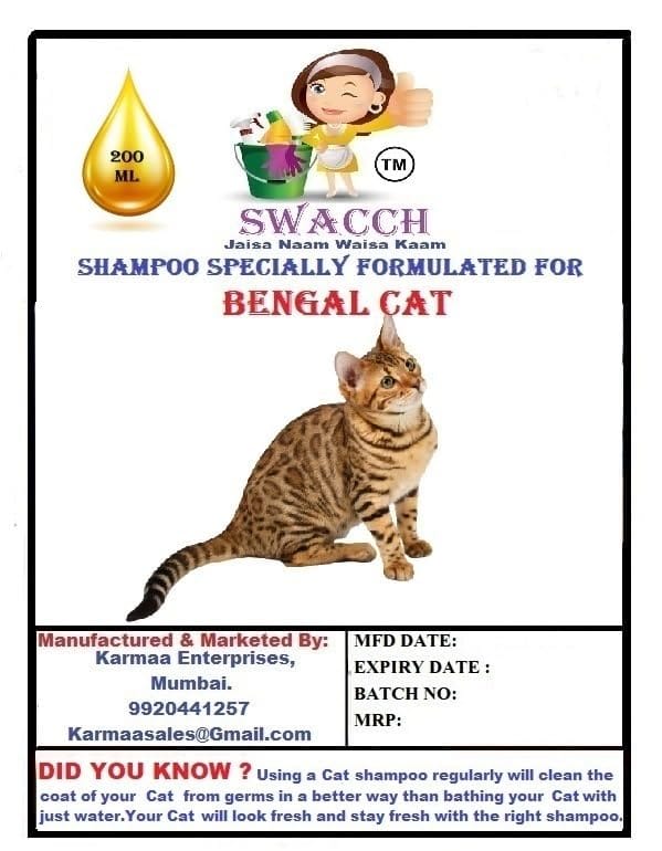 SWACCH Premium Shampoo for Bengal CAT (200ML) (Combo Pack of 3) Jasmine, Lemon & Rose view 2