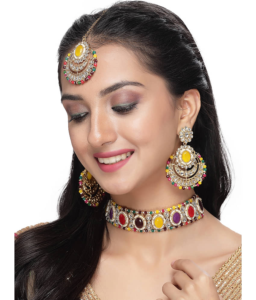 Sukkhi Green Alloy Necklace Set ( Pack of 1 ) view 2