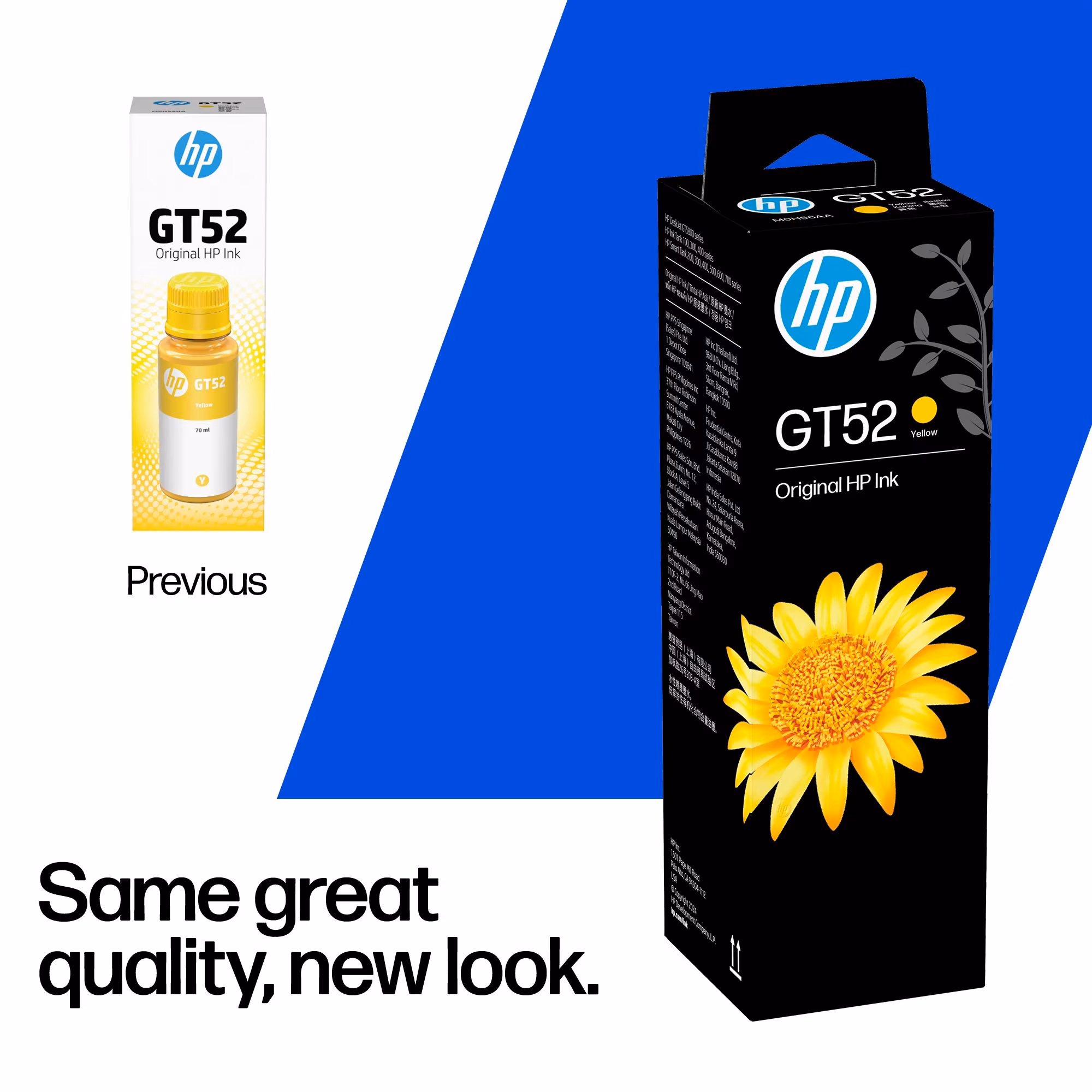 HP GT52 70 ml Yellow Original Ink Bottle (M0H56AA) view 2