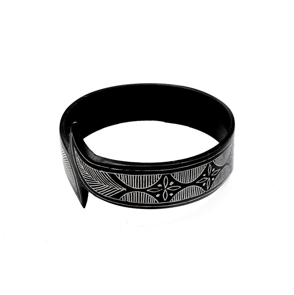 Bidri Work Katshape Bangle (1TMTWRSKA00471) view 2