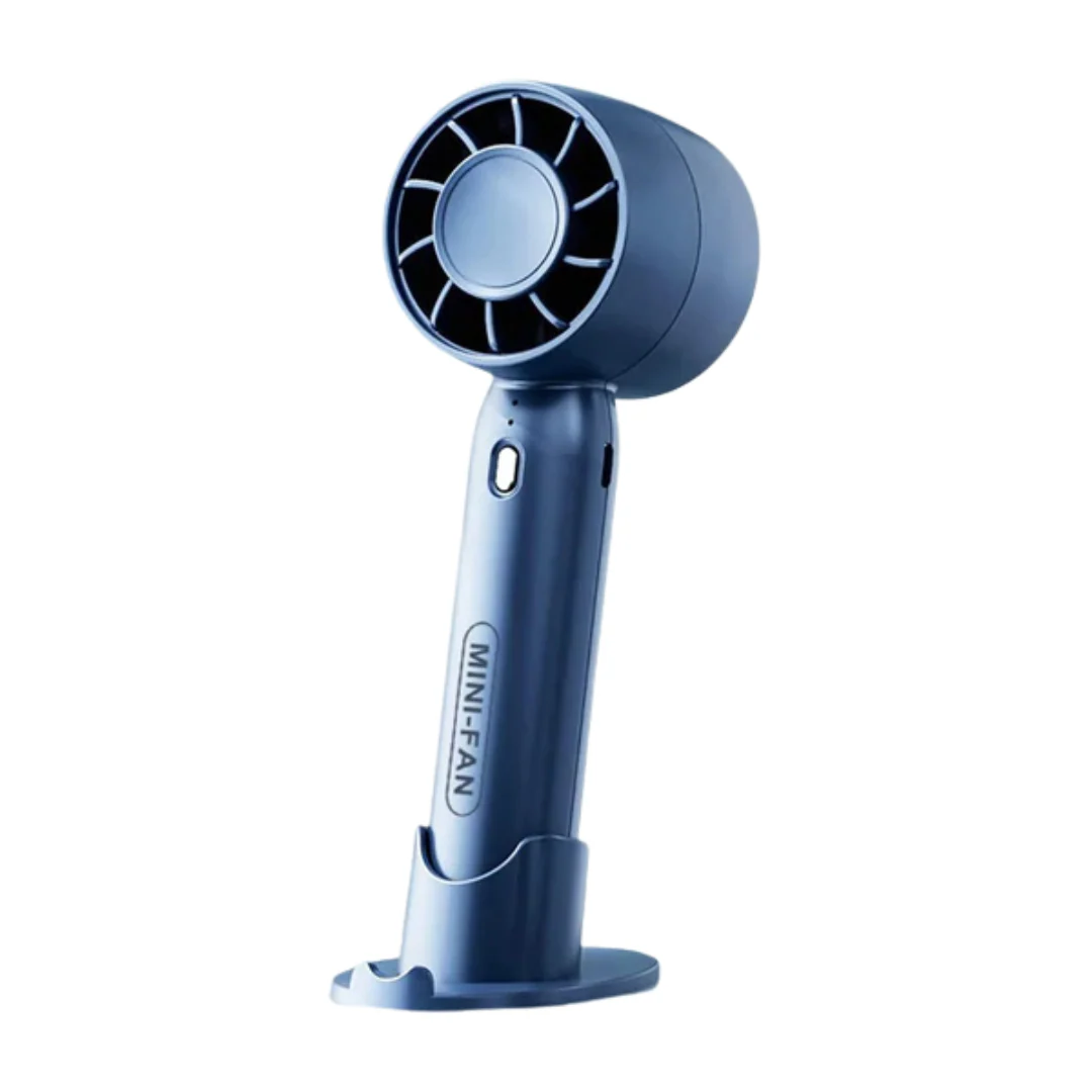 SMART T - 10Mini Handheld Fan, Cell Phone Holder Design Table Fan, 2000mAh Battery, Rechargeable Fan, Handheld Cooling Fan, 3 Speed Desk Fan for Dorm Bedroom (Blue)