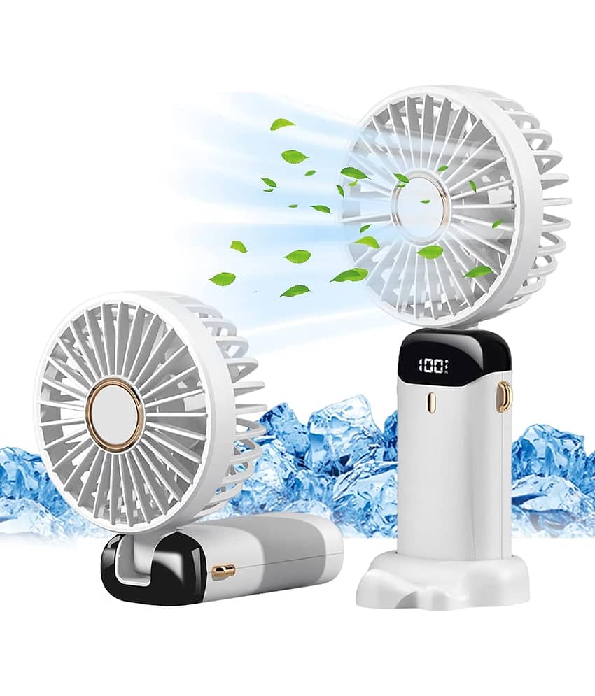 CHARKEE USB Fan Assorted Pack of Pack of 1 Rechargeable Mini Portable Digital Hand Fan view 2