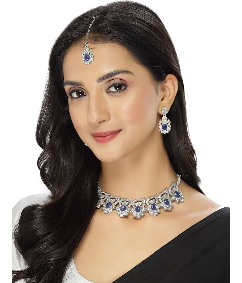 Sukkhi Blue Alloy Necklace Set ( Pack of 1 ) view 2