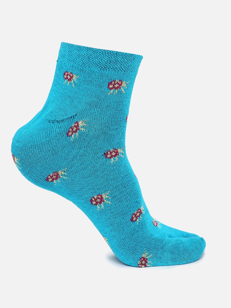 Kolor Fusion Women Ankle Length Self Design Cotton Thumb Socks (Pack of 4) view 2
