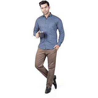 DUKUL Men'ss Printed Cotton Shirt Full Sleeve Regular Fit | Perfect for Formal & Casual Wear view 2