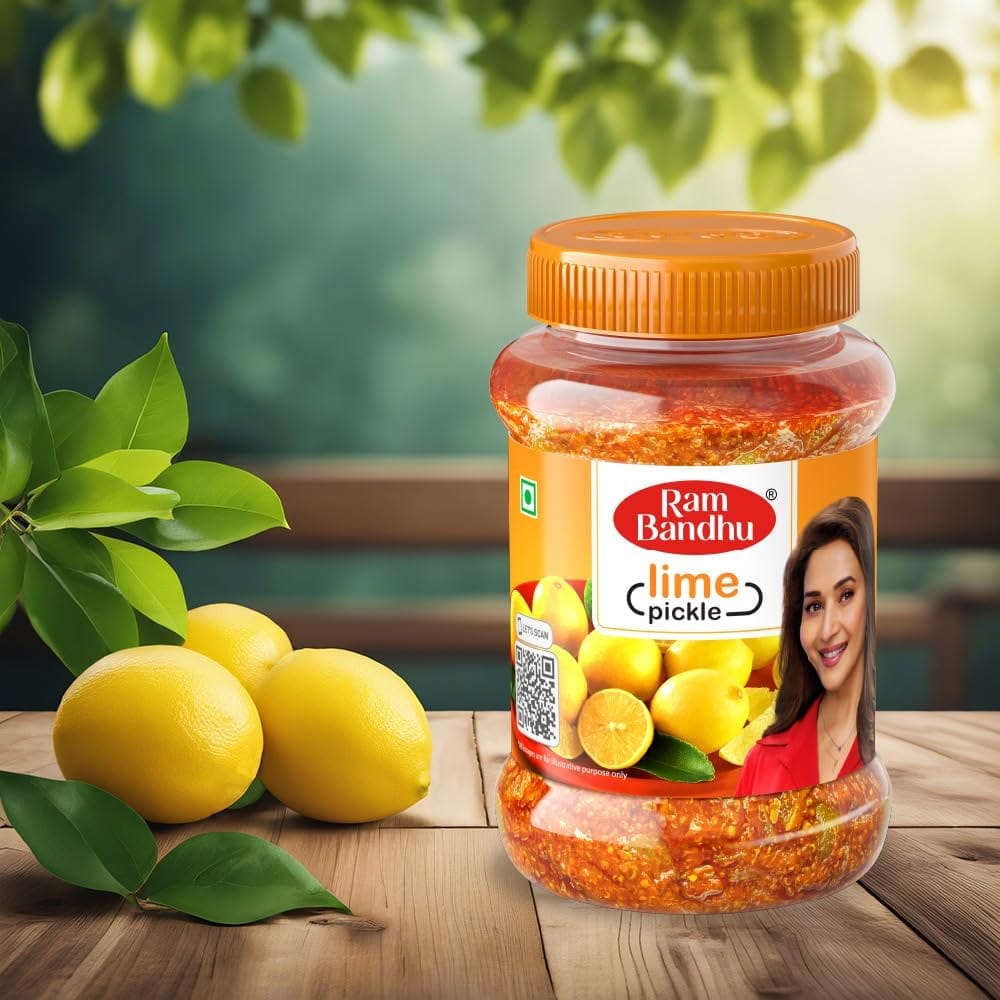 Ram Bandhu Lime Pickle, Ready to Eat, Hand-Picked Ingredients 200gm | Pack of 2 | (200gm X Pack of 2) view 2