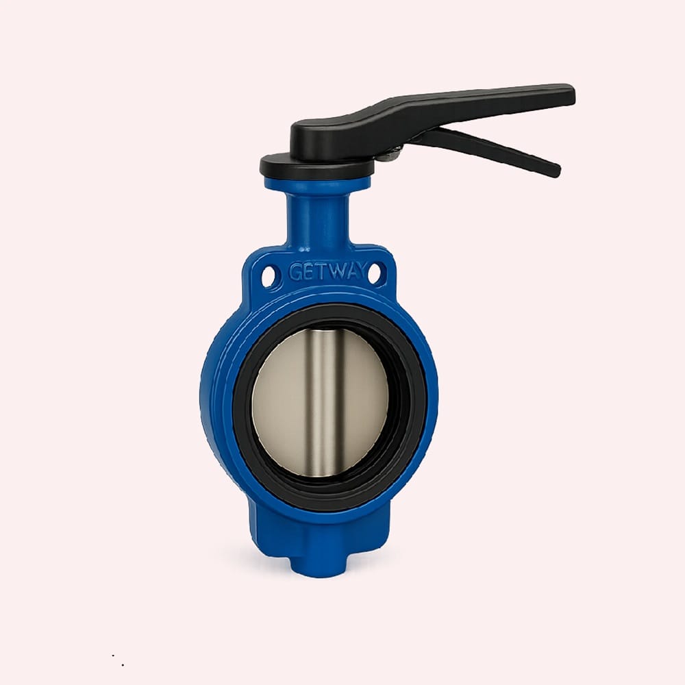 GETWAY Cast Iron Butterfly Valve 2 Inch (50mm) PN16 Wafer Type, Manual Operated, Industrial Use