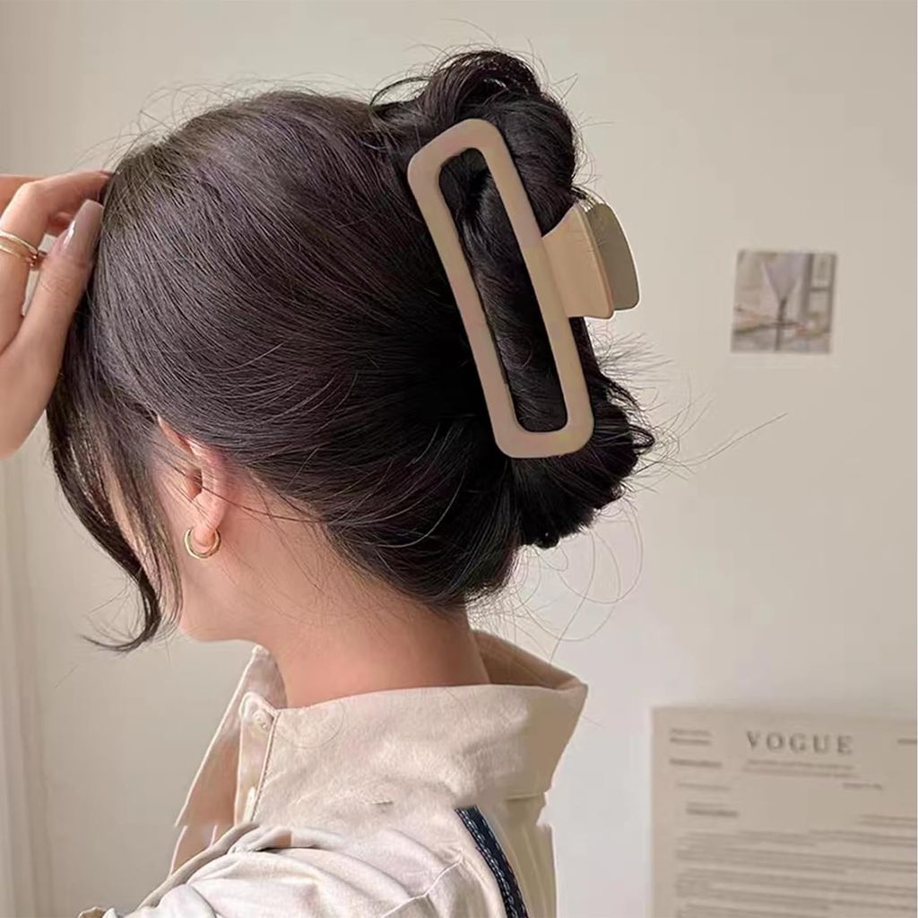 2 Pcs Xl Large Square Rectangle Hair Claw Clips view 2