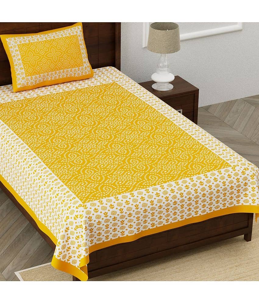 Uniqchoice Cotton Single Bedsheet ( Green ) view 2