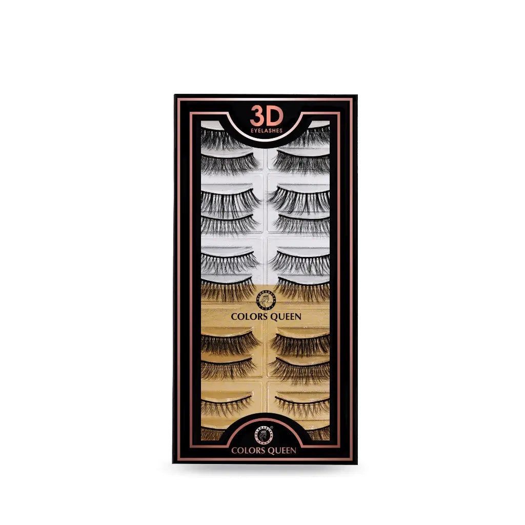 Colors Queen 3D Eyelashes - Pack Of 10 view 2