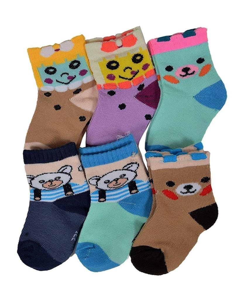 Clastik Baby Boy's & Baby Girl's Cotton Socks (Pack of 6) (Cotton Socks Small_Multicolored) view 2