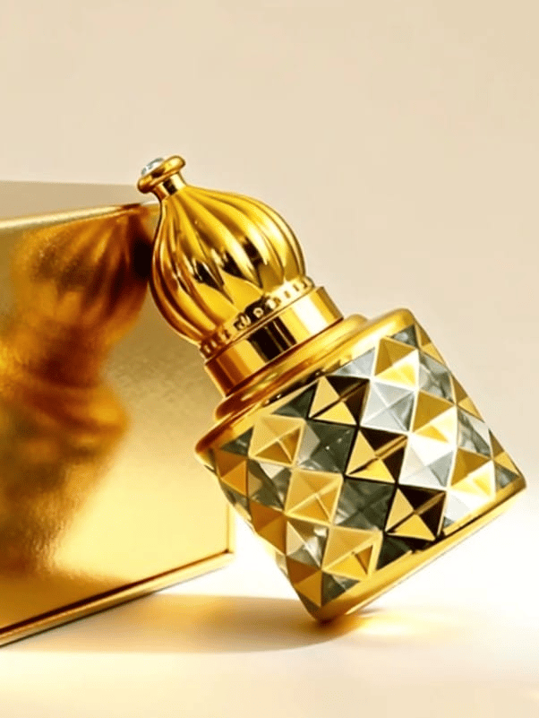 Mii Art 10ml DIY Perfume Bottle - Empty Golden Glass Container for Oils & Rose Water (Pack of 1) view 2