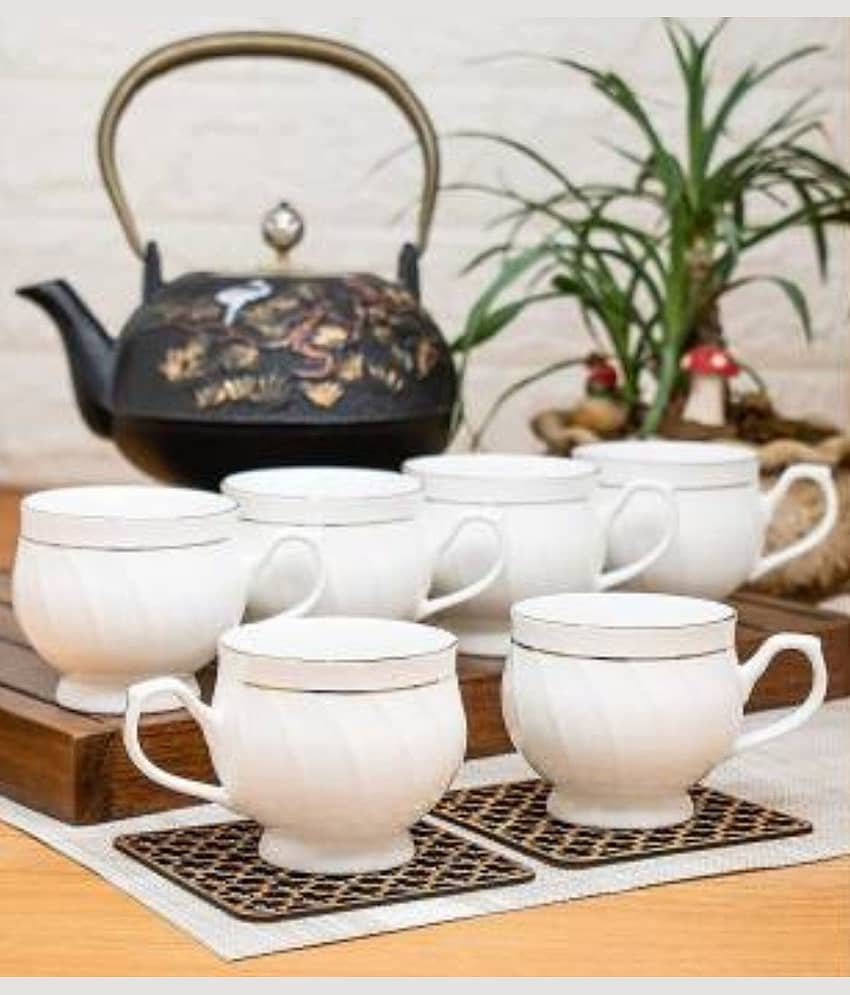 Love Unlimited Solid Bone China Tea Cup 150 ml ( Pack of 6 ) view 2