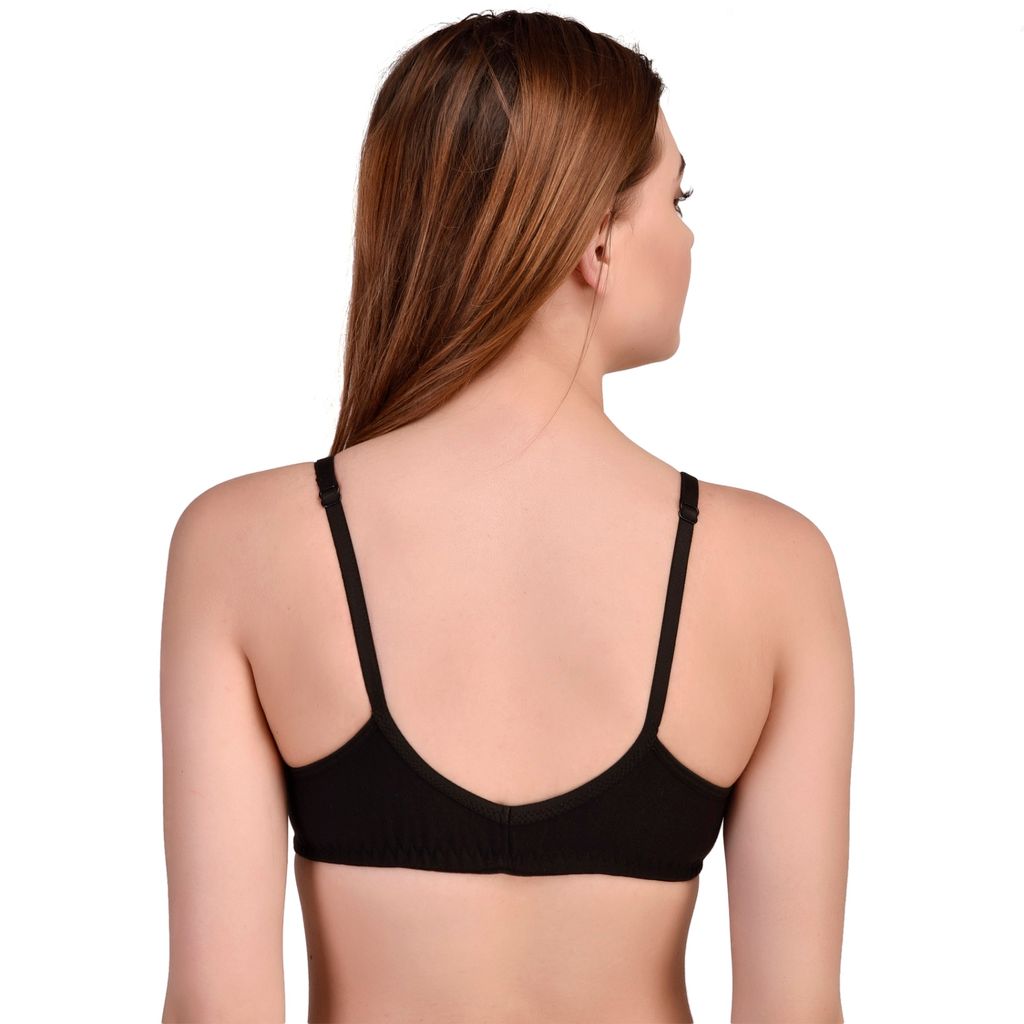 Zourt Stylish Front Open Bra Black view 2