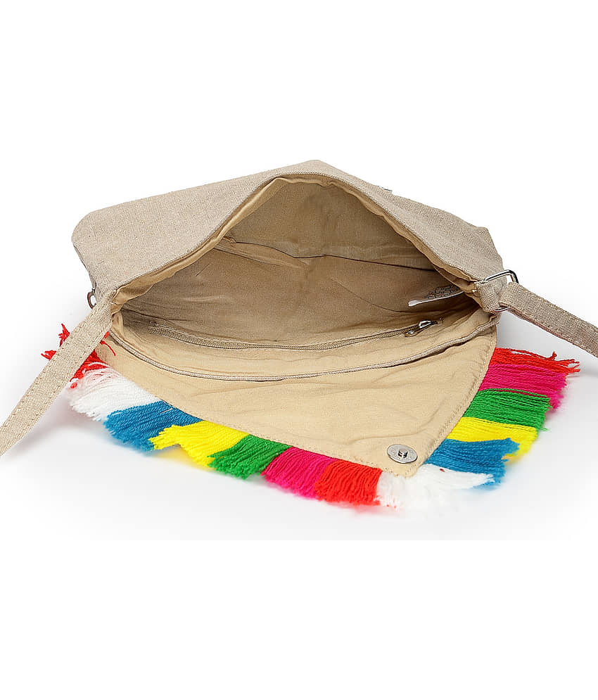 Anekaant Sling Bag Cotton Set of 1 ( Off White ) view 2