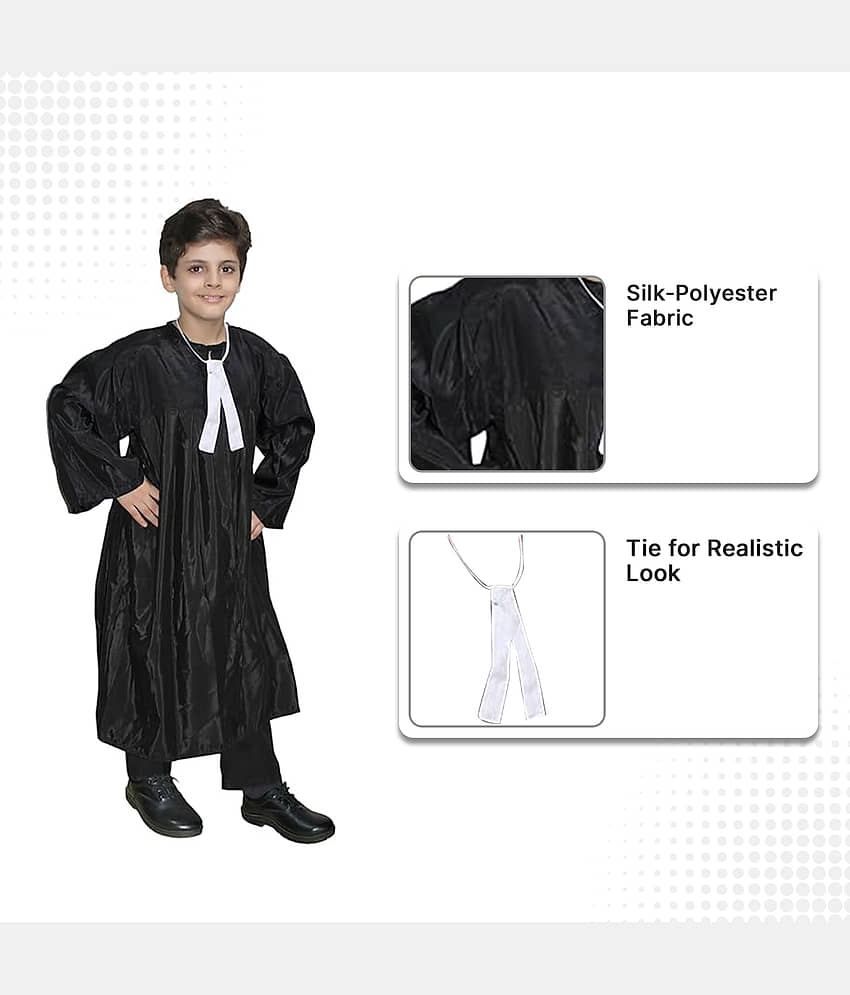 Kaku Fancy Dresses Our Community Helper Lawyer Costume -Black, 3-4 Years, For Boys & Girls view 2