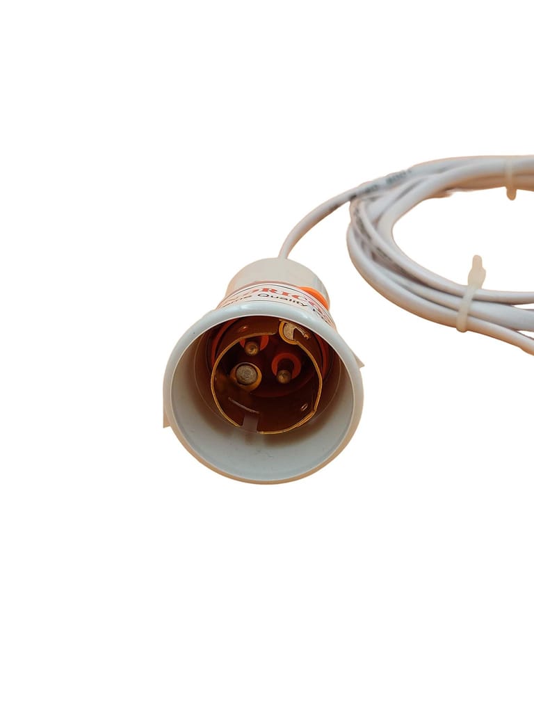 INDRICO 2 Pin Blub Holder with Plug Flexible Cable Wire for Lamp Hanging with On/Off Switch for Home Wall D?cor, Diwali Christmas Decoration Multi Color PVC view 2