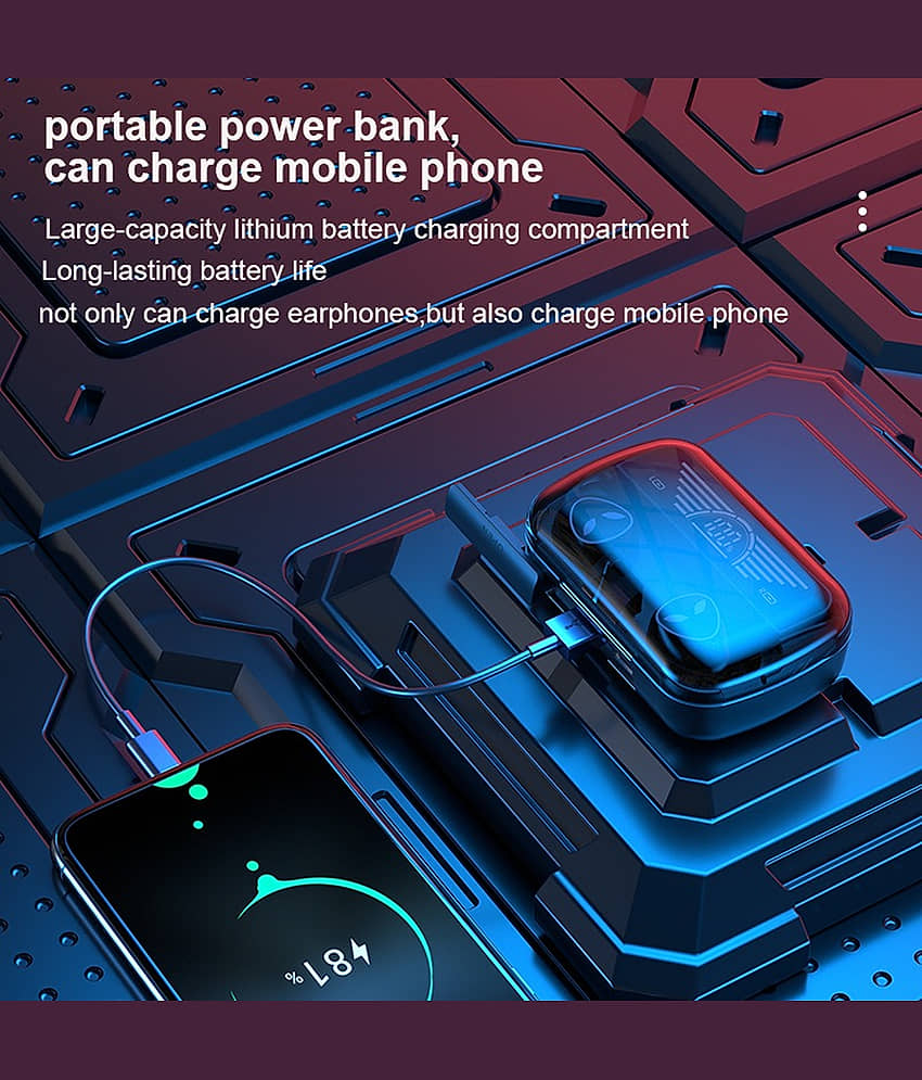 VEhop Alien Bluetooth True Wireless (TWS) In Ear 35 Hours Playback Low Latency,Powerfull bass IPX4(Splash & Sweat Proof) Black view 2