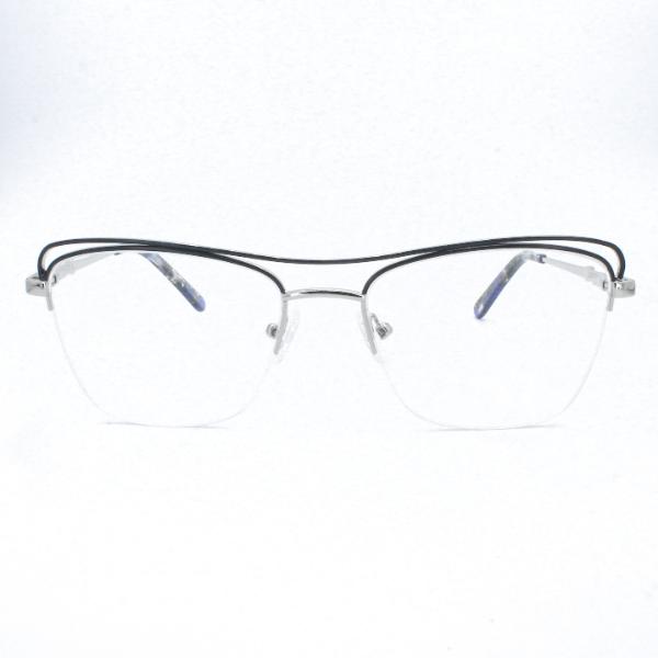 Lensoz Elite X Luxe Half Rim - Narrow - Silver & Black view 2