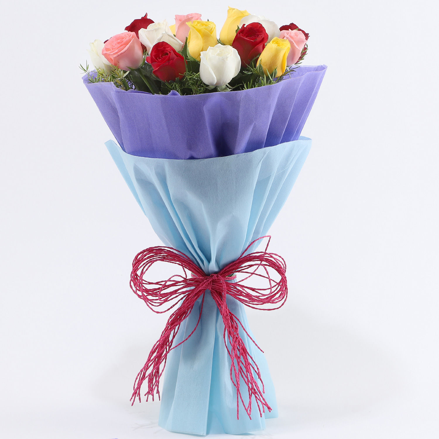Colourful 20 Mixed Roses Bouquet view 2