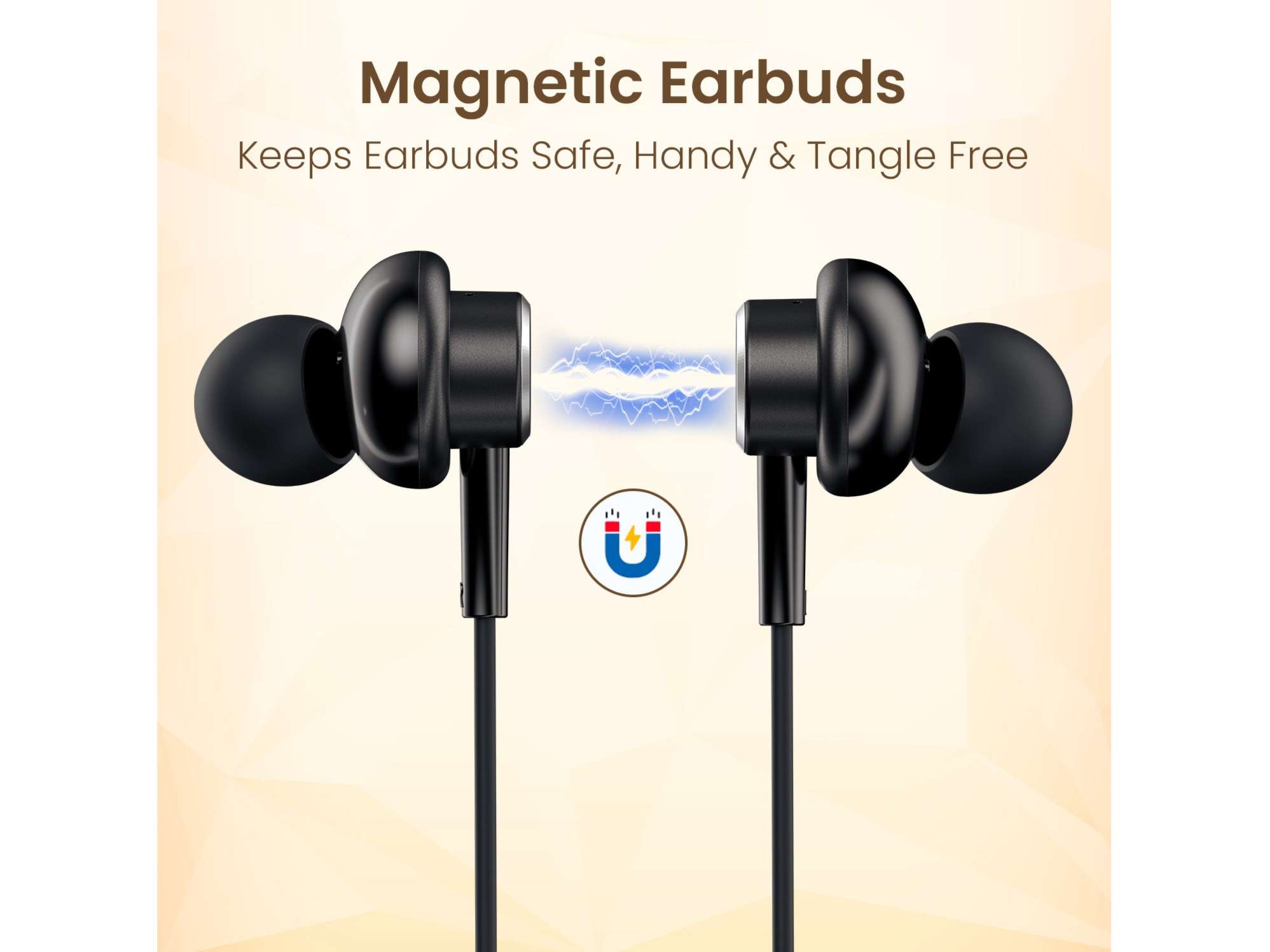 Portronics Conch Sigma 14.2mm Dynamic Driver, Unique in Ear Earbuds, In-Line Mic, All Type C Devices - Black view 2