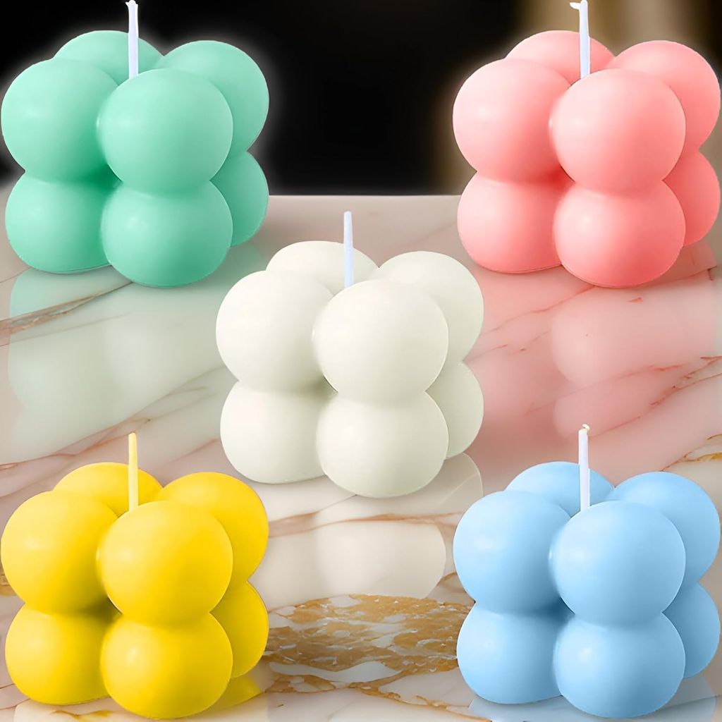 SS Enterprise Organic Soy Wax Bubble Candle for Home Decor | Scented Aromatic Fragrance Candles | Smoke-Free Pillar Candle view 2